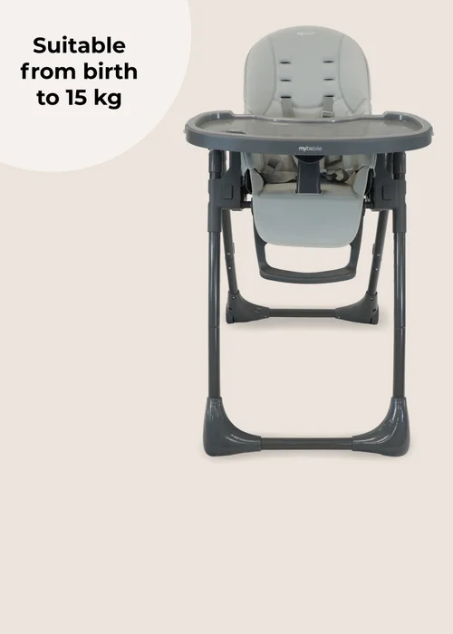 My Babiie Grey Luxe Highchair - One Size Image 2