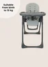 My Babiie Grey Luxe Highchair - One Size Image 2