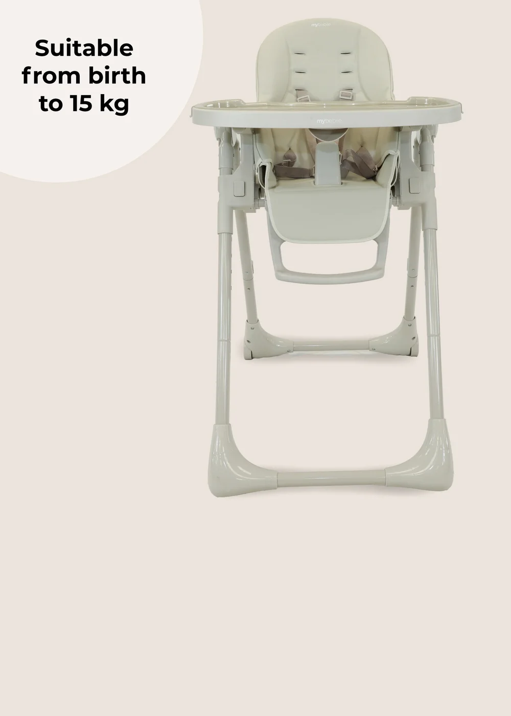 My Babiie Oatmeal Luxe Highchair - One Size Image 2