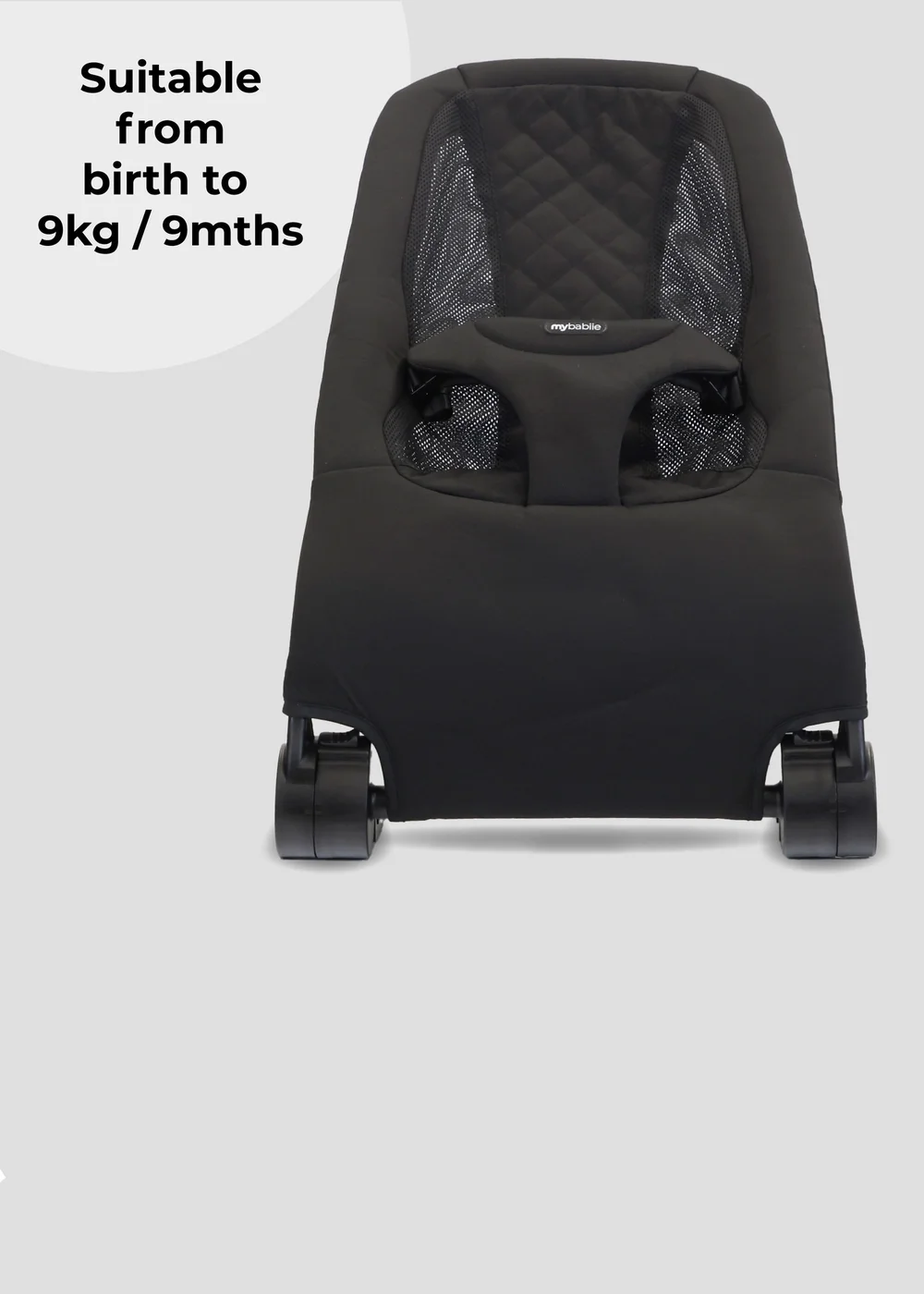 My Babiie Black Reclining Baby Bouncer - One Size Image 2