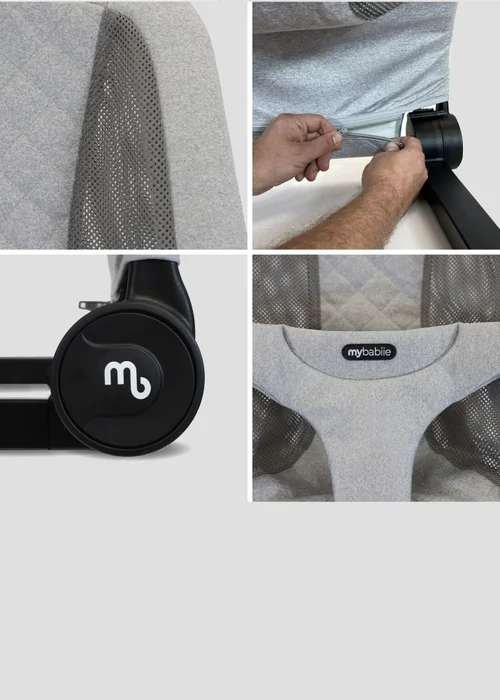My Babiie Grey Reclining Baby Bouncer - One Size Image 4