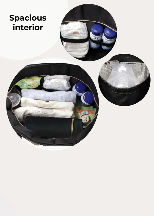 My Babiie Black Quilted Deluxe Changing Bag - One Size Image 4