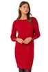 Roman Red Button Detail Knitted Jumper Dress - Size 10 Image 1