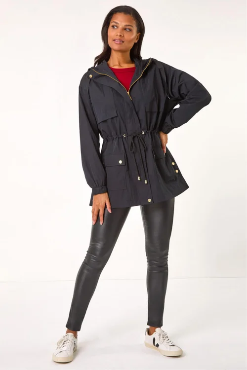 Roman Black Shower Resistant Rain Jacket - 12 Image 4