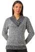 Roman Charcoal Textured Overlap Jumper - Size 18 Image 1