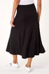 Roman Black A-Line Pull On Stretch Skirt - Size 14 Image 4