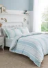 Dreams & Drapes Decorative Finlay Stripe Blue Fitted Bed Sheet Set - Single Image 3