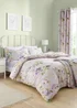 Dreams & Drapes Design Flourette Reversible Lilac Duvet Cover Set - Single Image 4