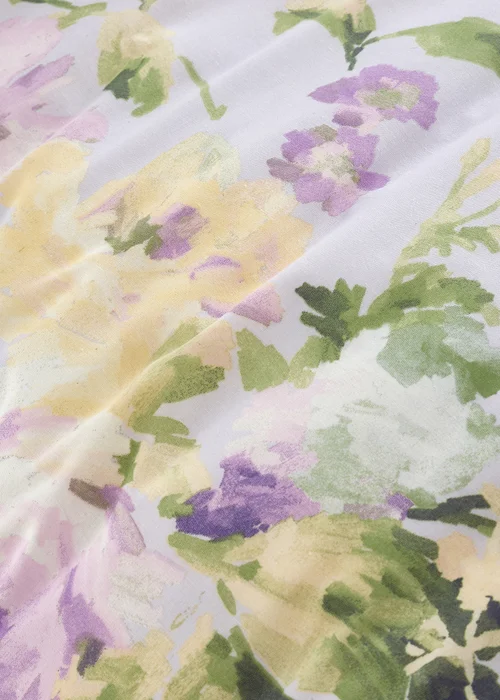 Dreams & Drapes Design Flourette Reversible Lilac Duvet Cover Set - Single Image 3