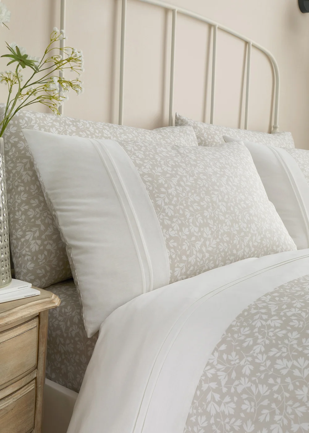 Dreams & Drapes Decorative Tess Natural Duvet Cover Set - Single Image 2