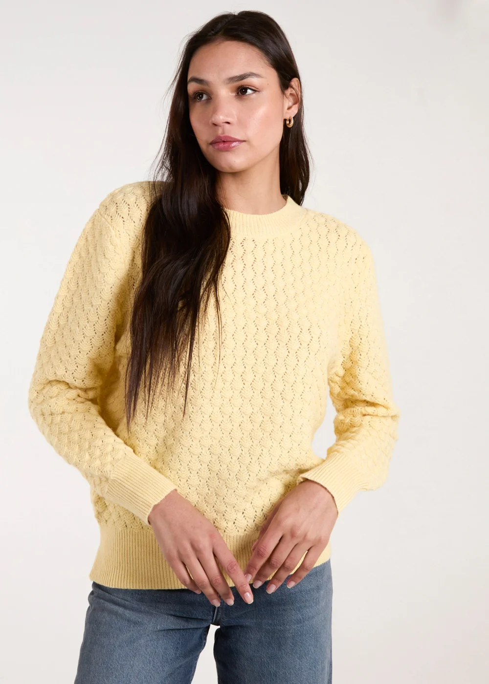 Blue Vanilla Lemon Textured Knit Jumper - Medium/Large Image 1