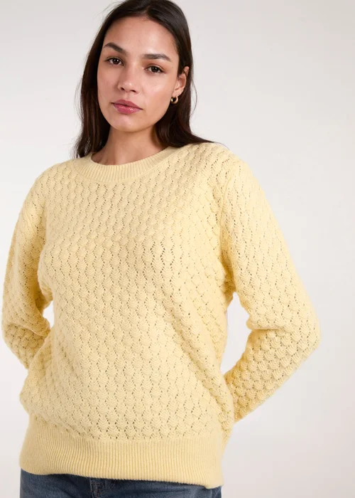Blue Vanilla Lemon Textured Knit Jumper - Medium/Large Image 4