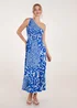 Blue Vanilla Blue Shirred Waist One Shoulder Maxi Dress - M/L Image 1
