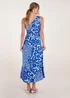 Blue Vanilla Blue Shirred Waist One Shoulder Maxi Dress - M/L Image 2