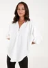 Blue Vanilla White Textured Half Zip Top - Small/Medium Image 1