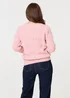 Izabel London Pink Textured Long Sleeve Knit Jumper - 12 Image 2