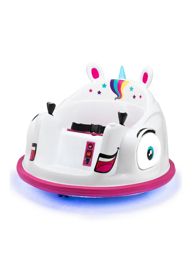 Xootz White Animal Bumper Car Unicorn