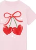 Brands In Pink Cherry Hearts T-Shirt (3-13 Years) - Age 7-8 Years Image 2