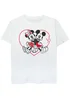 Disney Mickey Mouse Heart White T-Shirt (3-13 Years) - Age 12-13 Years Image 1