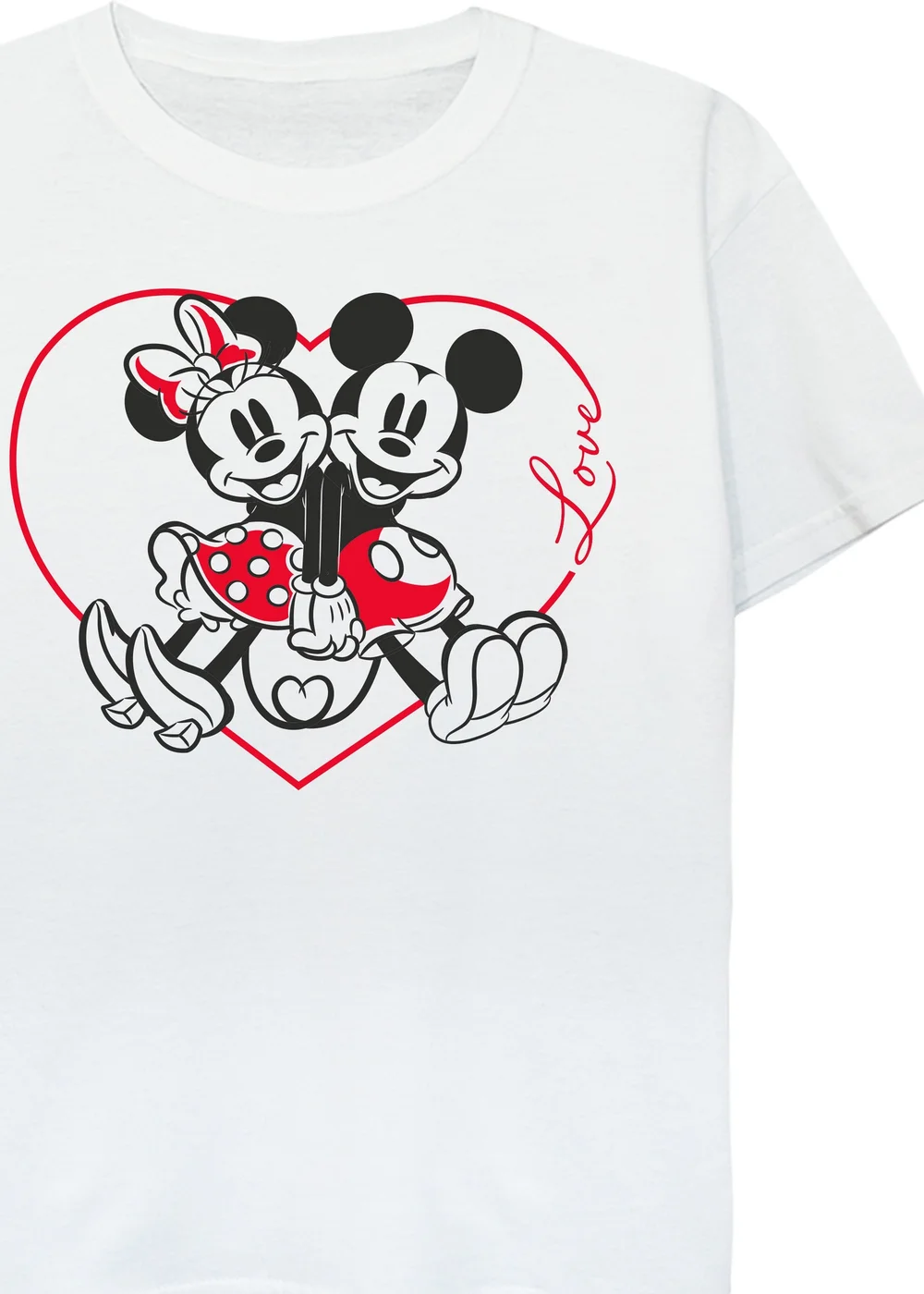 Disney Mickey Mouse Heart White T-Shirt (3-13 Years) - Age 12-13 Years Image 2