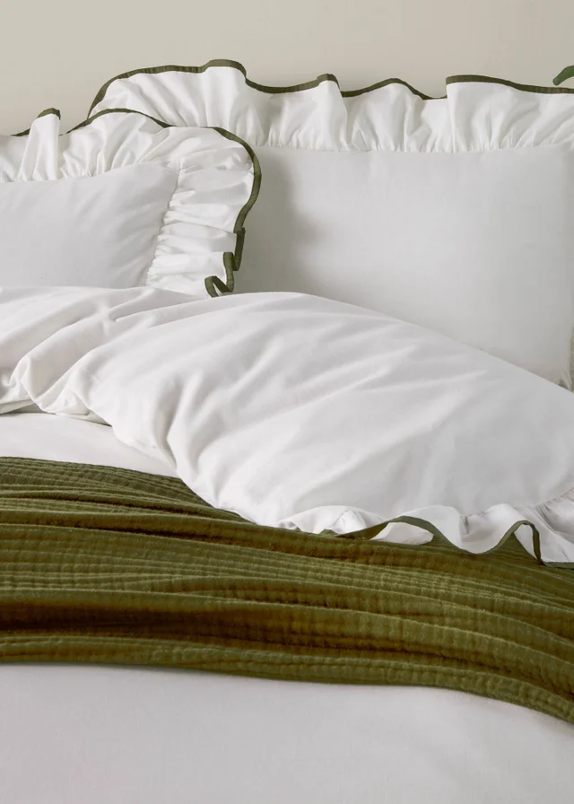 Wylder Blousey Ruffled Cotton Pillowcase