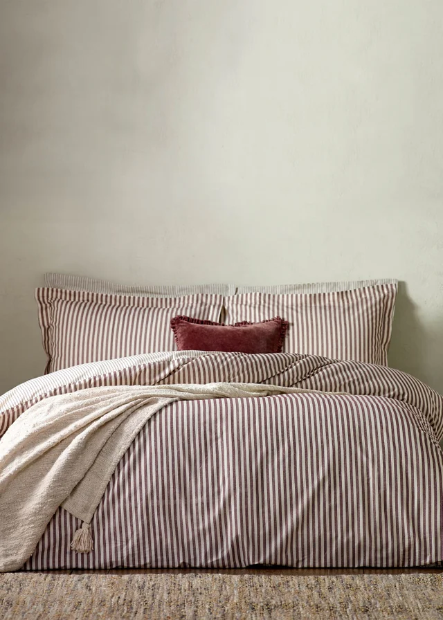 Yard Hebden Melange Stripe Cotton Duvet Cover Set