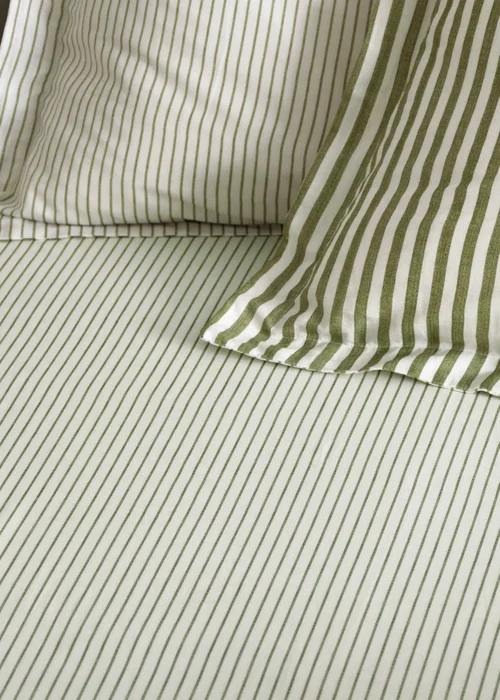 Yard Hebden Melange Stripe Fitted Sheet - Fitted Single Image 2