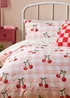 Heya Home Cherry Gingham Printed Duvet Cover Set - Double Image 2
