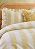 Wylder Birdie Stripe Ruffle Duvet Cover Set Butter Yellow - Single Image 2
