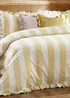 Wylder Birdie Stripe Ruffle Duvet Cover Set Butter Yellow - Single Image 3