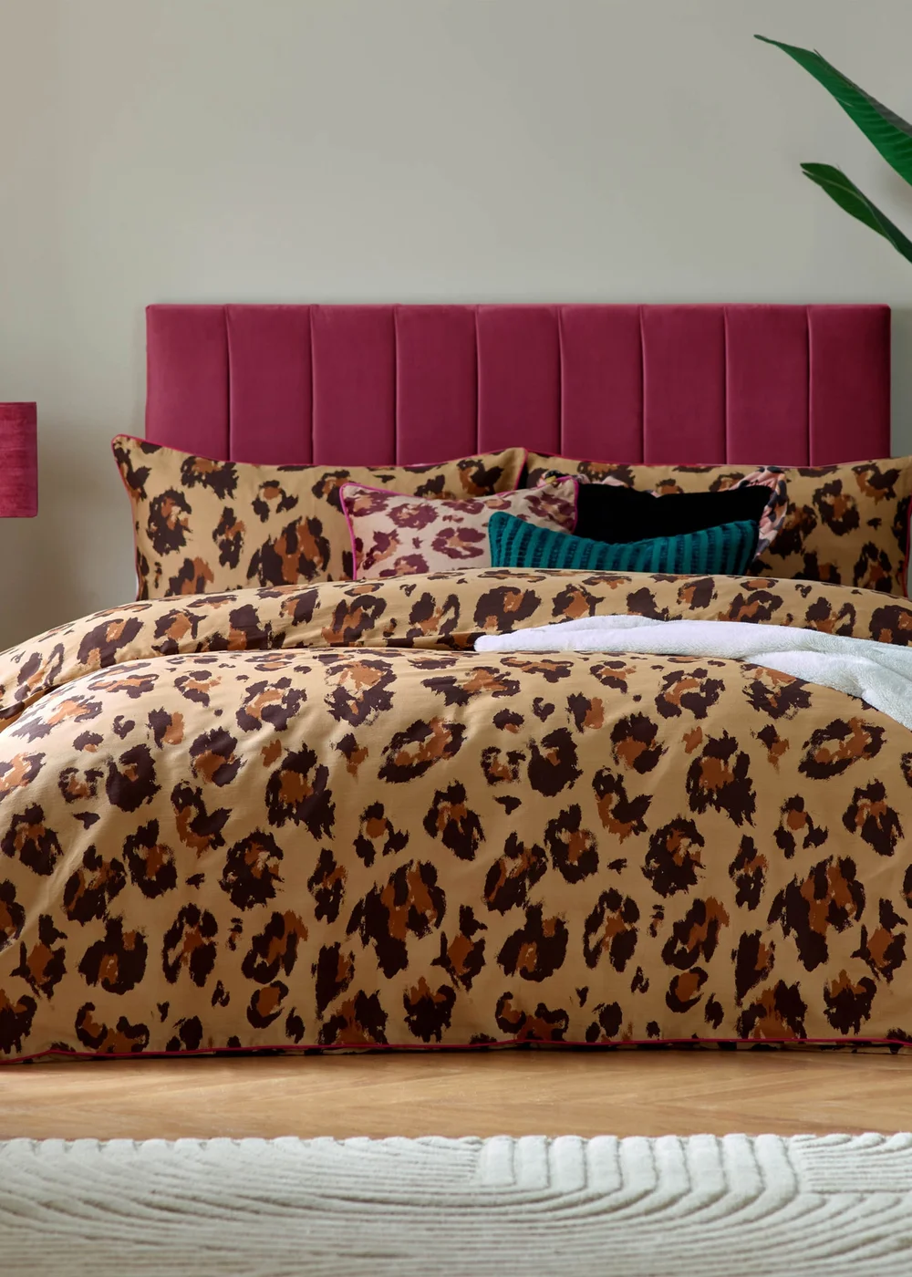 furn. True Leopard Printed Duvet Cover Set Multicolour - Single Image 1
