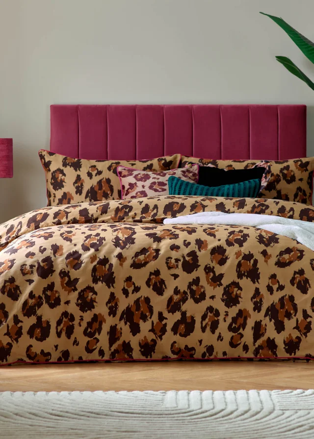 furn. True Leopard Printed Duvet Cover Set Multicolour