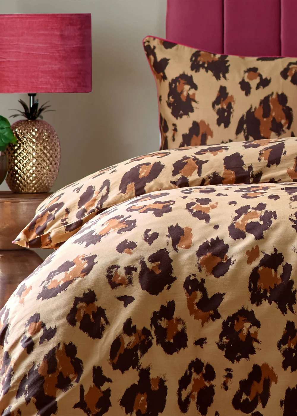 furn. True Leopard Printed Duvet Cover Set Multicolour - Single Image 2