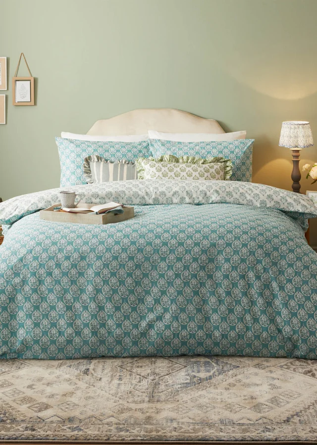furn. Krissa Block Printed Duvet Cover Set
