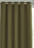 furn. Dawn 100% Blackout Thermal Eyelet Curtains Olive - ZAC Image 3