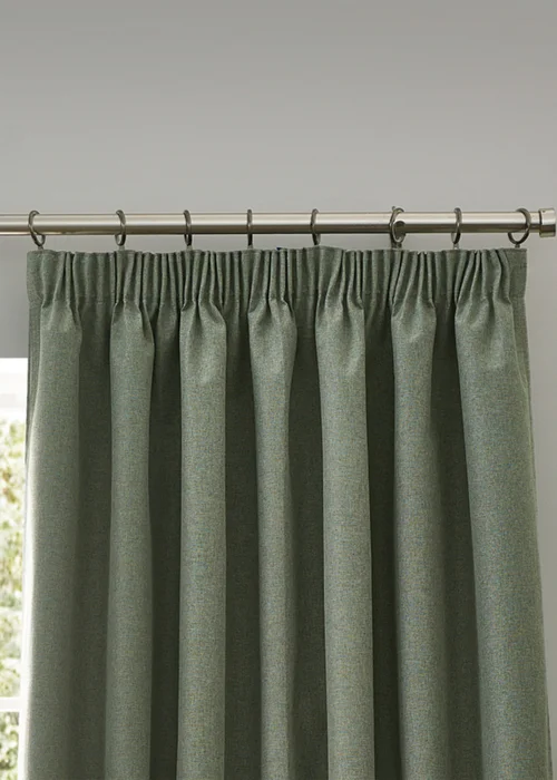 furn. Dawn 100% Blackout Thermal Pencil Pleat Curtains - 46W X 54D (117x137cm) Image 2