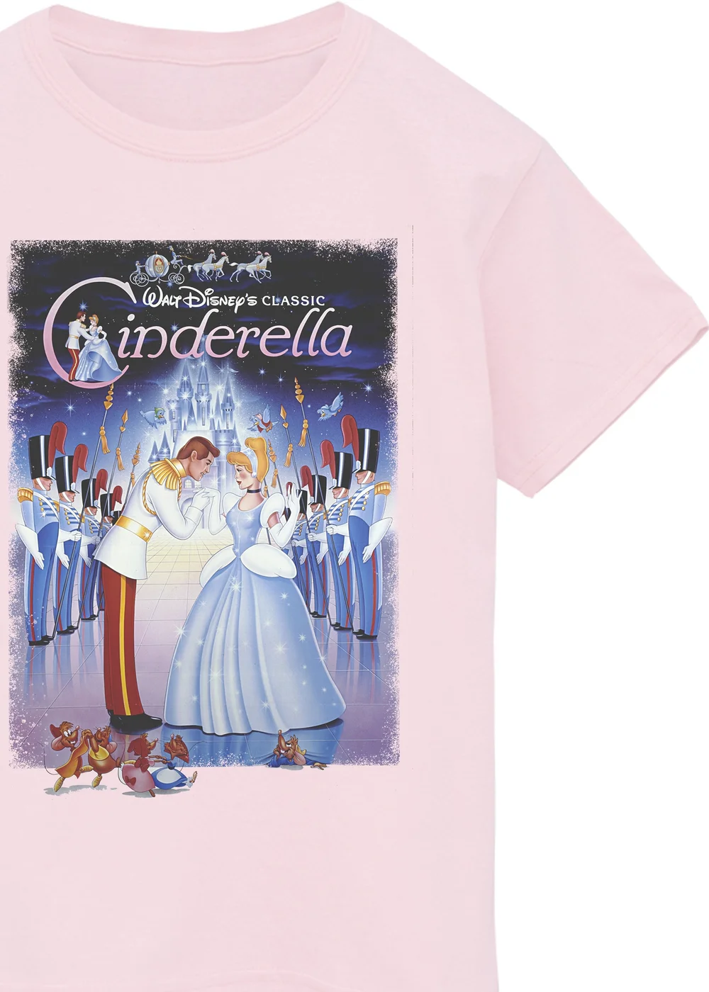 Ada & Ted Disney Cinderella Poster Kids Pink T-Shirt (3-13 Years) - Age 5-6 Years Image 2