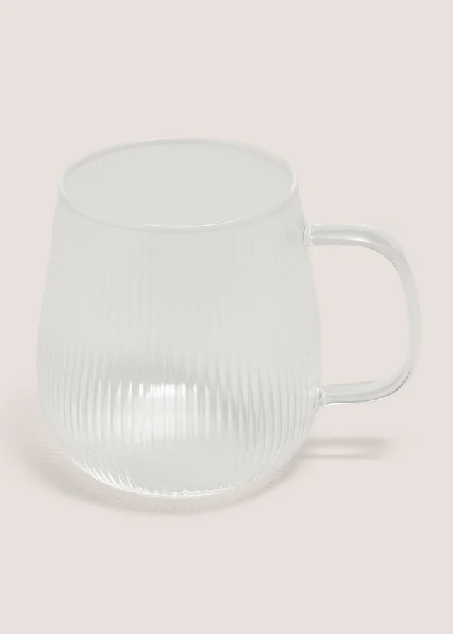 Glass Ribbed Mug