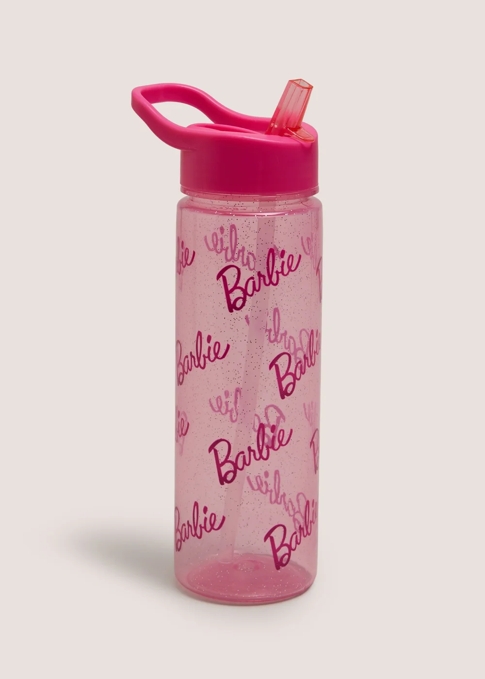 Barbie Kids Pink Water Bottle Image 1