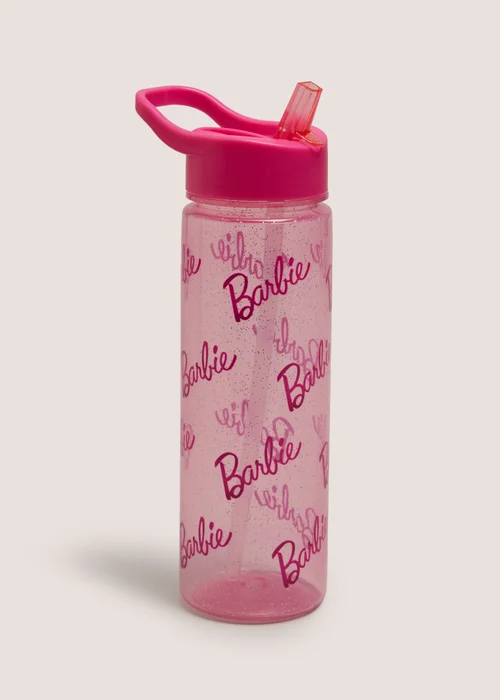 Barbie Kids Pink Water Bottle Image 1