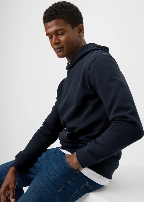 Navy Overhead Hoodie - Small Image 2