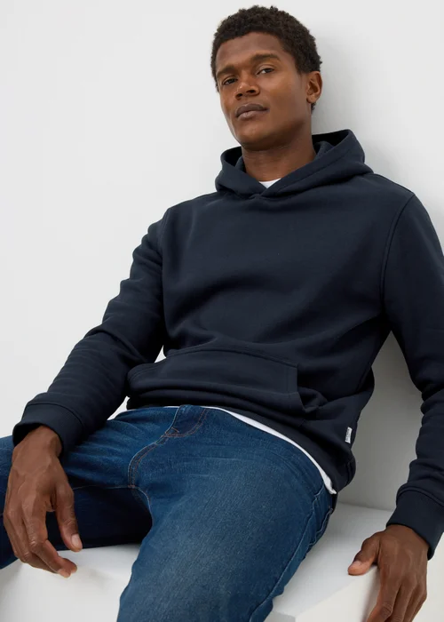 Navy Overhead Hoodie - Small Image 1