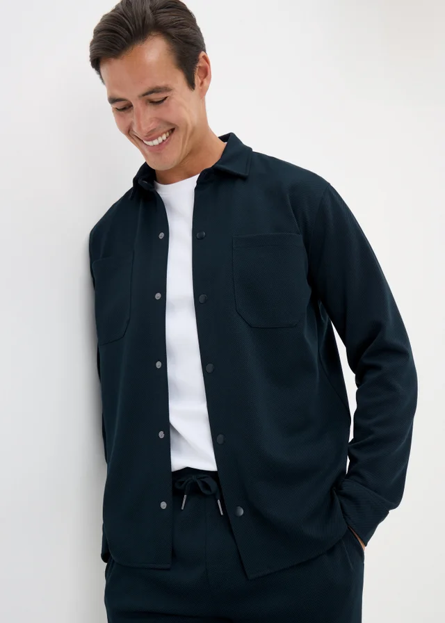 Navy Smart Co Ord Shacket