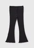 Black Ribbed Flare Leggings (1-7yrs) - 1 to 1 half years Image 1
