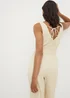 Cream Textured Crinkle Jumpsuit - 20 Image 3