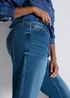 Mid Wash Barrel Leg Jeans - Size 08 29 leg Image 2