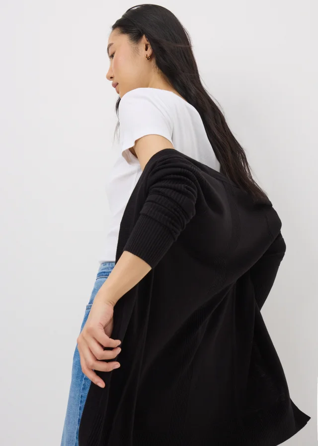 Black Supersoft Longline Cardigan