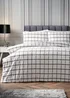Black Check Seersucker Duvet Set - Super king Image 1