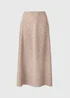 Taupe Spot Print Flared Midi Skirt - Size 20 Image 4
