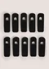 10 Pack Black Velvet Hanger Clips Image 1